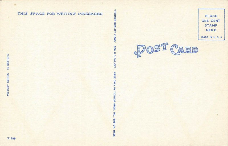 Let's Go Forward Together WWII 1941 Linen Postcard