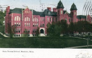 Postcard Early View of State Normal School in Mankato, MN.   W5