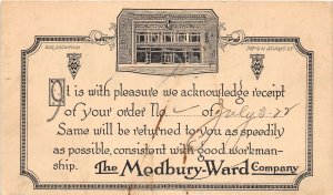 J62/ Toledo Ohio Postcard c1920s The Medbury-Ward Company Advertise 376