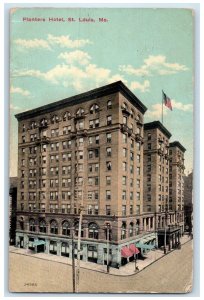 1912 Planters Hotel & Restaurant Building US Flag St. Louis Missouri MO Postcard