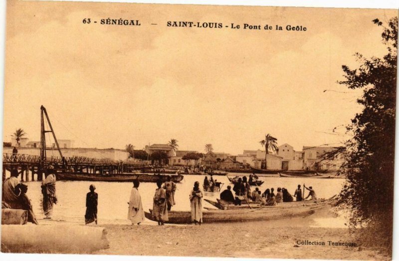 Cpa Ak Senegal Saint Louis Le Pont De La Geole Hippostcard