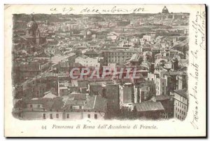 Old Postcard Panorama Di Roma Dall & # 39Accademia Di Francia