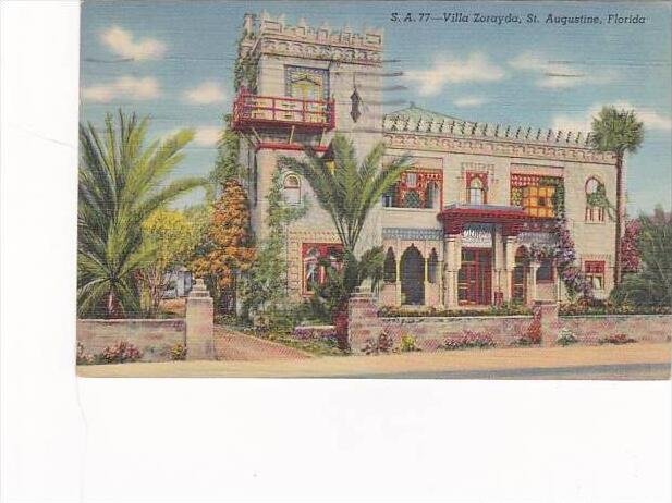 Florida St Augustine Villa Zorayda 1949