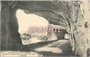 Postcard Old natural Window in tunnels on road Ruoms