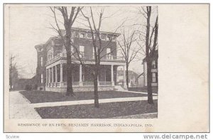 Street view of Residence of Ex-Pres. Benjamin Harrison, Indianapolis, Indiana...