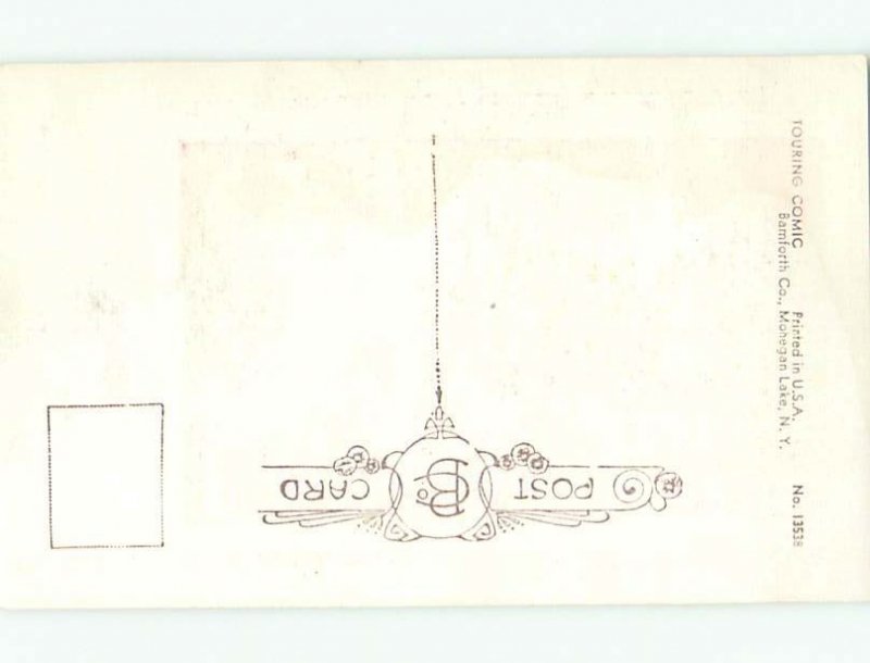 Bamforth Comic DOG AND MECHANICS AT GARAGE AB9873