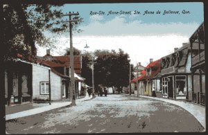 Quebec Rue-Ste. Anne-Street, Ste ANNE DE BELLEVUE - early 1900s Divided Back