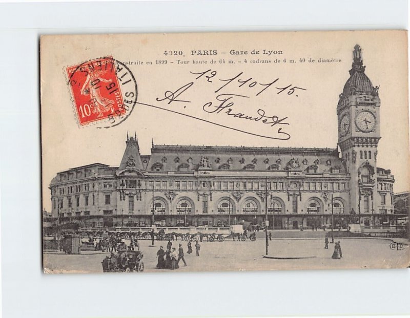 Postcard Gare de Lyon Paris France