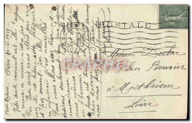 Old Postcard Paris Arc de Triomphe Etoile