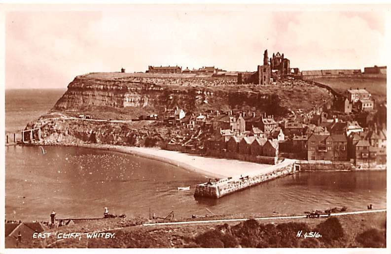 East Cliff Whitby United Kingdom, Great Britain, England Writing on back 