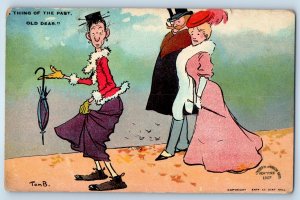 c1910s Old Hag Couple Scene Thing Of The Past Old Dear Antique Unposted Postcard