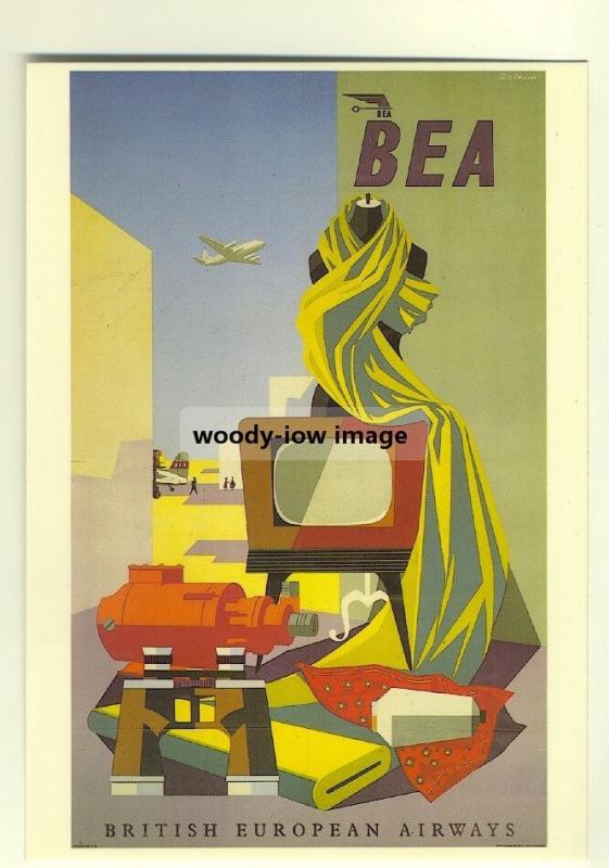 ad2699a  -  BEA, British European Airways 1956  -  modern poster advert postcard