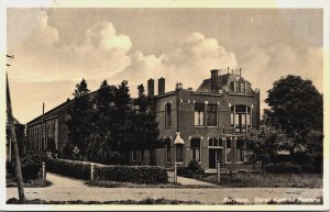 Netherlands Berlikum Gereformeerde Kerk en Pastorie Vintage Postcard C217