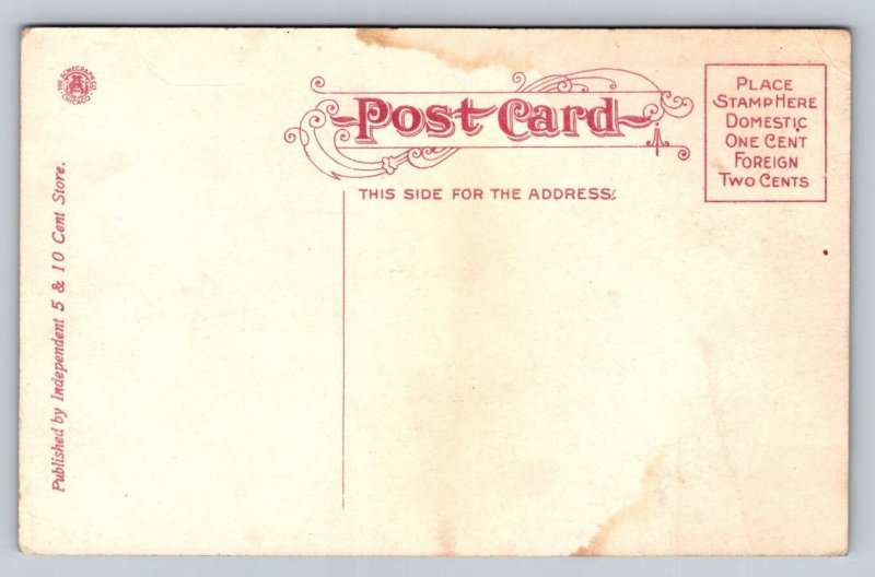 Canton  Ohio   Public Square  Railroad  Trolley   Postcard