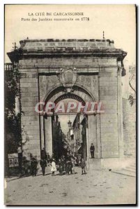 Old Postcard La Cite Carcassonne Porte Des Jacobins
