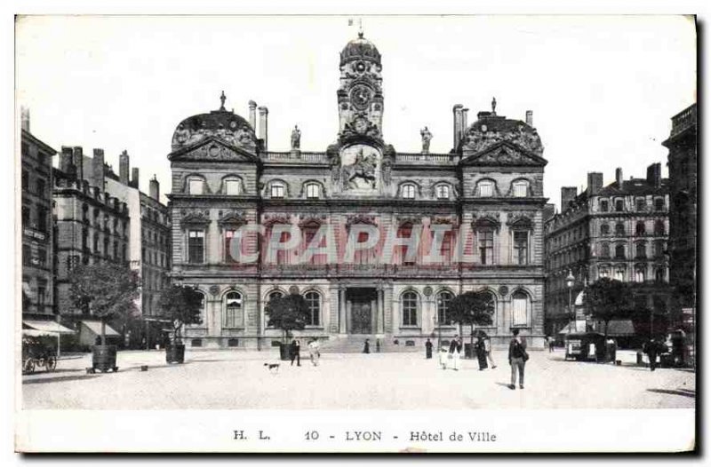 Old Postcard Lyon City Hall