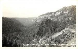 Frashers Real Photo Postcard; Switchbacks on Oak Creek Canyon Road AZ Unposted