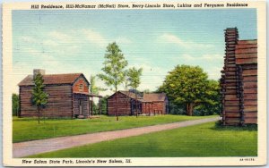 Postcard  - New Salem State Park - Lincoln's New Salem - Petersburg, Illinois