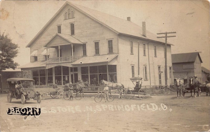 ZC1/ New Springfield Ohio RPPC Postcard c1910 Browns Store Mahoning 47