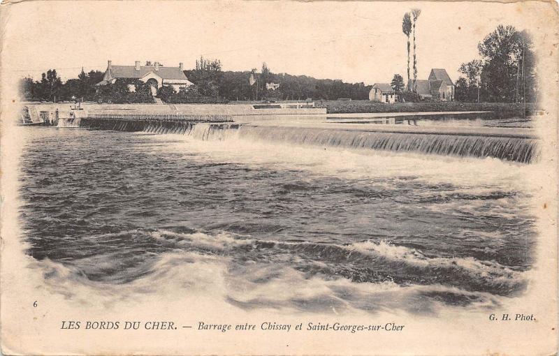 BF4465 les bords du cher barrage entre chissay et france