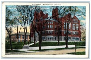 1942 Exterior High School Building Marshalltown Iowa IA Antique Vintage Postcard