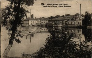 CPA St-JUNIEN - Bords de la VIENNE - Usine Desselas (390539)