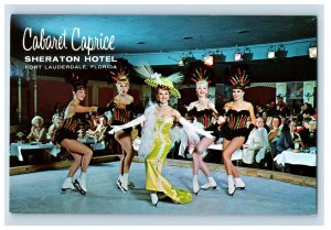 Vintage Cabanet Caprice Sheraton Hotel Fort Lauderdale Florida Postcard P109E