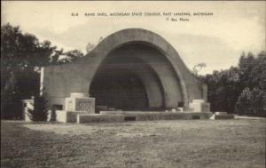 East Lansing MI Band Shell State College Postcard