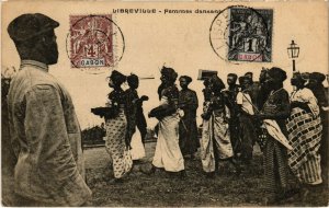 PC CPA GABON, LIBREVILLE, FEMMES DANSANT, Vintage Postcard (b21740)