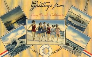 Postcard Greetings From Long Beach, CA.        S6