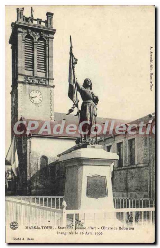 Postcard Old Mars La Tour Statue Joan of Arc