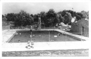 Pittsfield Illinois Swimming Pool Real Photo Vintage Postcard AA49536