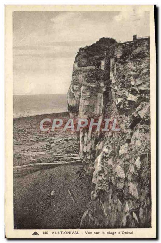 Old Postcard Ault Onival View On The Beach