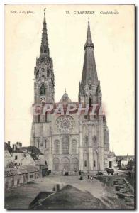 Postcard Old Chartres Cathedrale