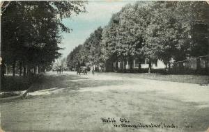 c1910 Printed Postcard; Mill Street, N. Manchester IN Wabash County Posted