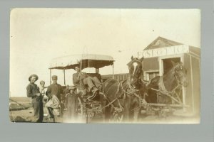 Oakes NORTH DAKOTA RP 1913 GENERAL STORE Rural Post Office STAGECOACH nr Lamoure