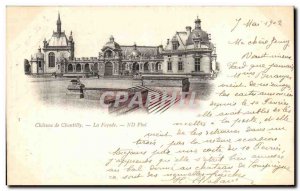 Old Postcard Chateau de Chantilly The Facade