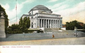 Vintage Postcard 1910's Columbia University Memorial Library Building New York