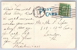 1929 Knights Of Columbus Club House Atlantic City New Jersey NJ Posted Postcard