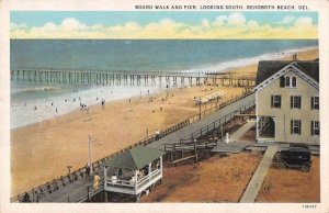 Rehoboth Beach Delaware Boardwalk and Pier Looking South Postcard AA37175