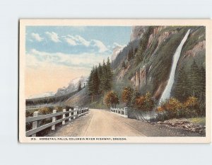 Postcard Horsetail Falls, Columbia River Highway, Cascade Locks, Oregon