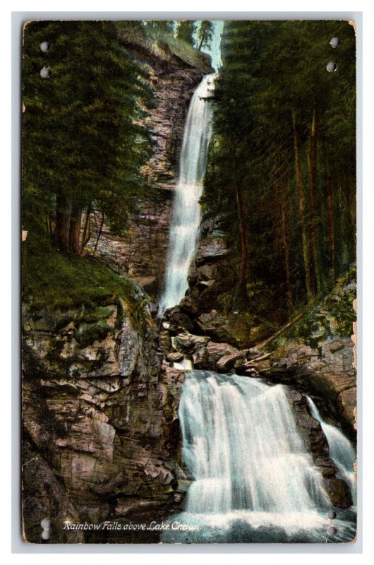 Rainbow Falls Above Lake Chelan Washington WA DB Postcard P21