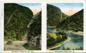 Motoring Through the Gap - Delaware Water Gap, Pennsylvania pm 1928 WB
