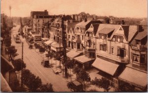 Belgium La Panne Avenue de la Mer De Panne Vintage Postcard C050