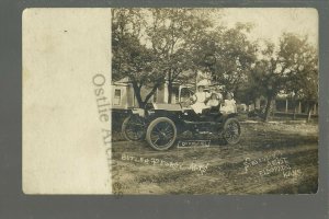 Eldorado KANSAS RPPC c1915 ADVERTISING Car Dealership OVERLAND AUTOMOBILE Auto