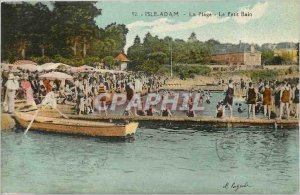 Old Postcard Isle-Adam Beach small bath