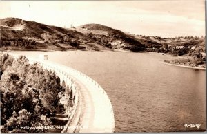 RPPC View Overlooking Hollywood Lake, Hollywood CA Vintage Postcard K26