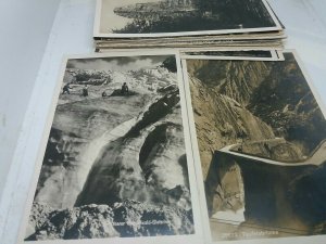 Job Lot 40 Vintage B&W Topographical Foreign Postcards Standard Size Mixed 