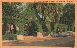 Vintage Postcard 1949 Entrance To Mission Inn Riverside California Western Publ.