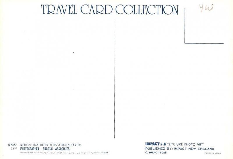 Metropolitan Opera House , New York   